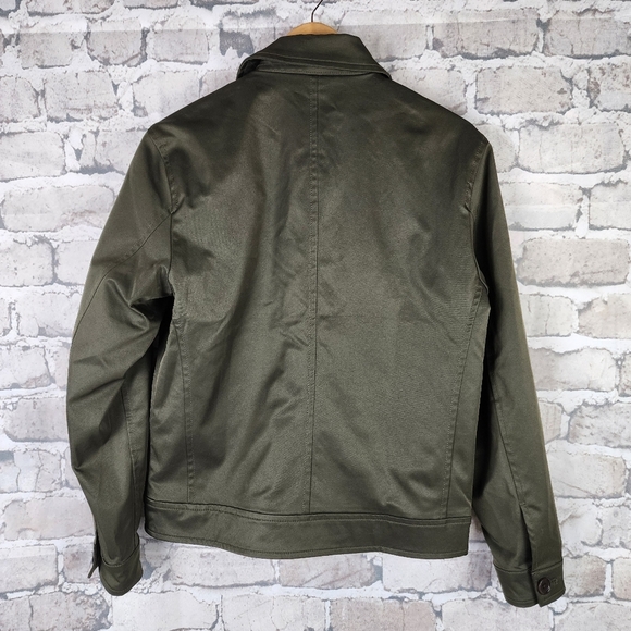 Banana Republic Zip Front Bomber Jacket Olive Green Size Small - Picture 10 of 13